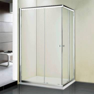 WeltWasser WW200 QS22 100x80 10000001229 профиль Хром стекло прозрачное без поддона
