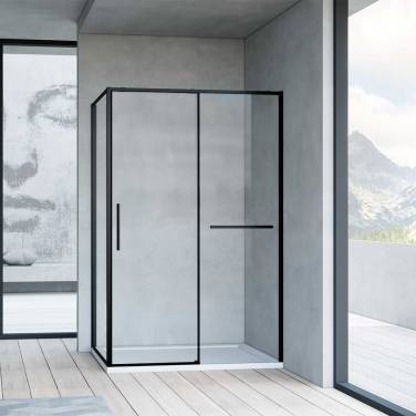 Vincea Slim Soft VSR-1SS9014CLB, 1400*900, черный, стекло прозрачное