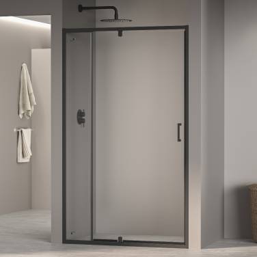 RGW PA-008-B Чёрный/Прозрачное/6 мм (Easy)/100-110*195