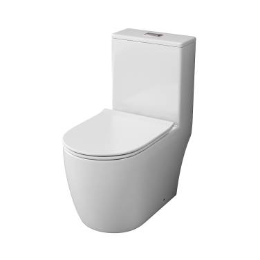 Grossman Classic GR-4484SQ (700х385х745) безободковый,белый,моноблок с тонкой крышкой,микролифт,смыв торнадо,1 место