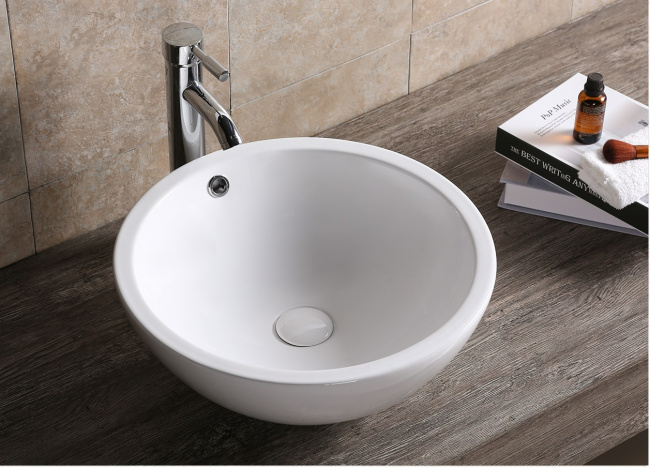 Ceruttispa CR1001 накладная, белая, круглая, с переливом 450х450х170