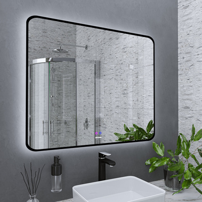 Grossman ELEGANS-норма BLACK (900*800*45) LED с сенсорным выключателем и подогревом