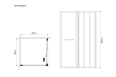 Grossman Alba GR-9090Al1 90x90 без поддона