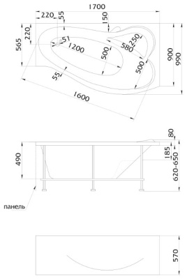 1Marka "GRACIA" 170*100 L