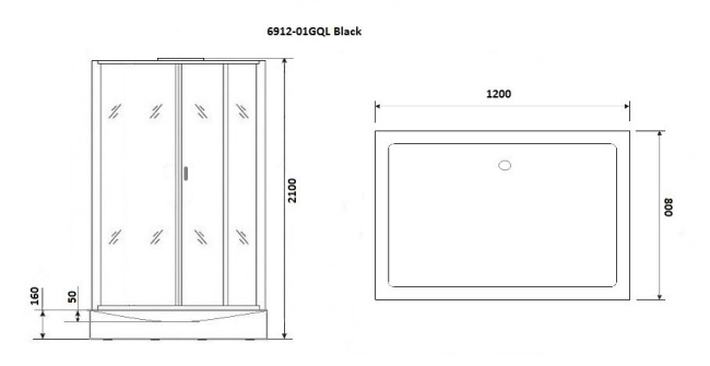 Niagara Premium NG-6912-01GQL BLACK 120x80