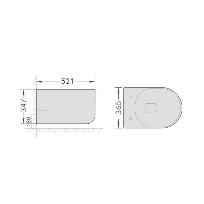 Grossman Thin Rim GR-5602S (520х365х345) тонкий ободок,белый с тонкой крышкой,микролифт,1 место