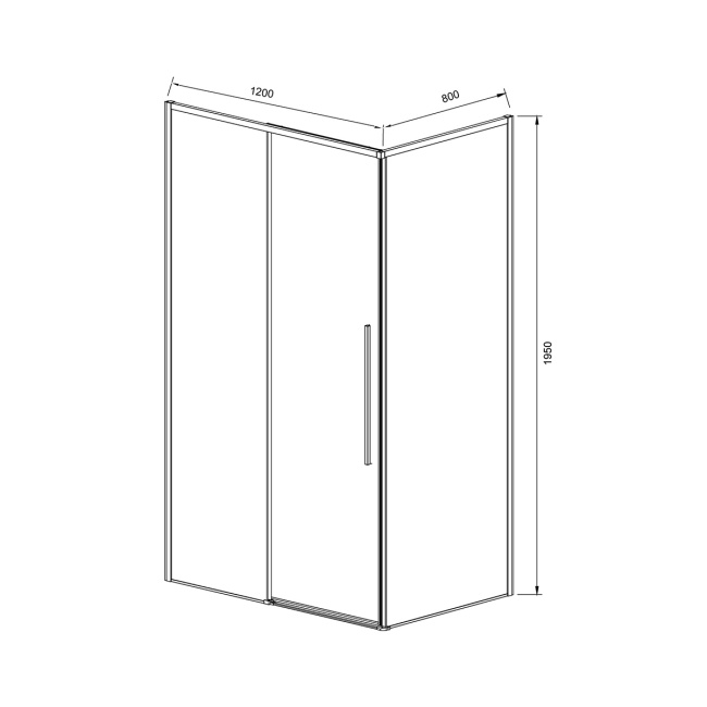 Vincea Slim-N VSR-4SN8012CL, 1200*800, хром, стекло прозрачное