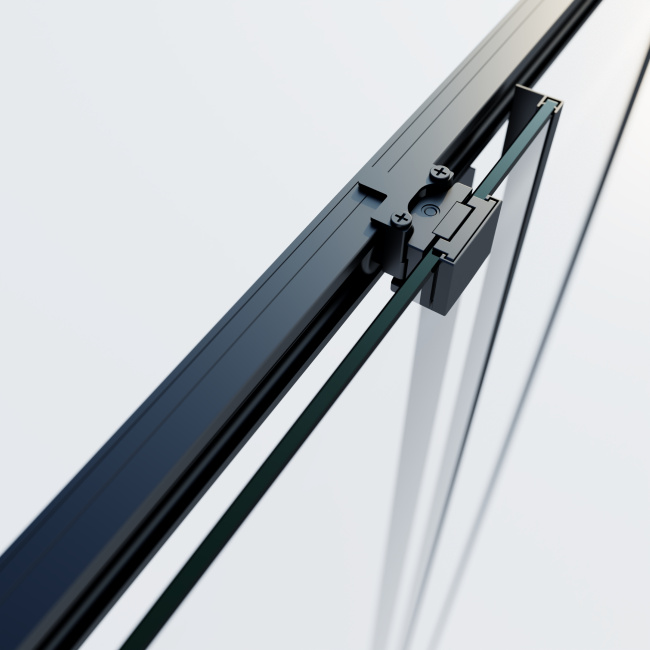 Vincea Soft 2 VSS-3SO2800CLB, 800*800, черный, стекло прозрачное