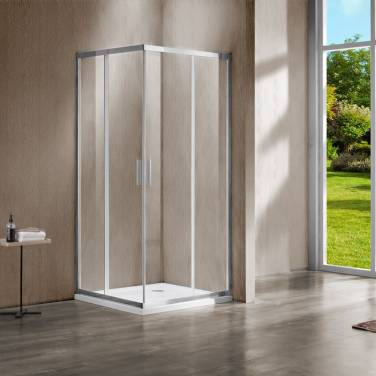 Vincea Garda VSS-1G8011CL, 1100*800, хром, стекло прозрачное без поддона