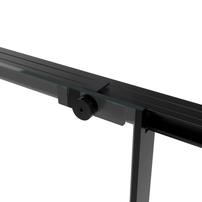 Vincea Slim Soft VSR-1SS9011CLB, 1100*900, черный, стекло прозрачное