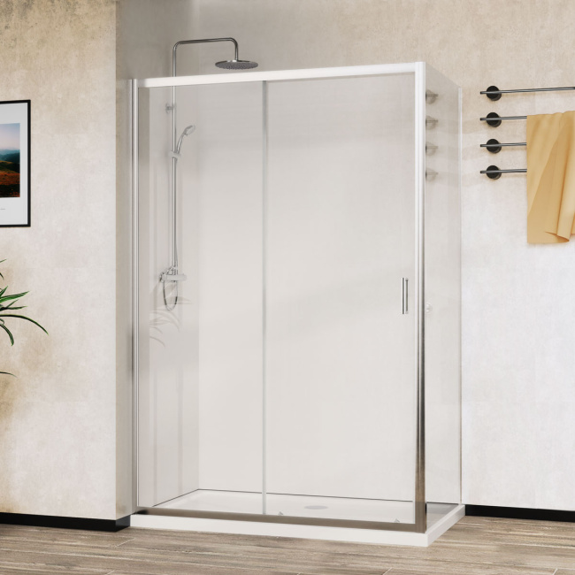 Vincea City VSR-5CT9011CL, 1100*900, хром, стекло прозрачное без поддона