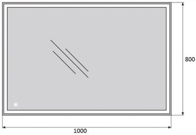 BelBagno 100x80 SPC-GRT-1000-800-LED-TCH-WARM с подсветкой