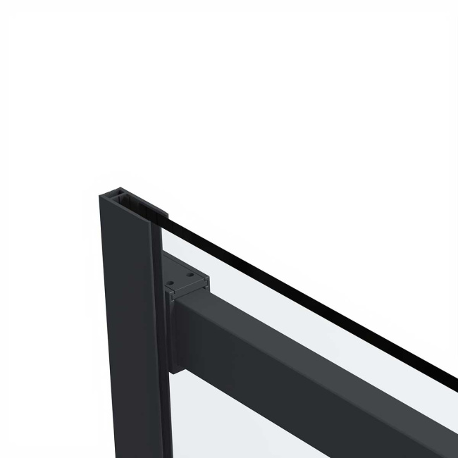 Vincea Como Soft VSR-1CS8012CLB, 1200*800, черный, стекло прозрачное