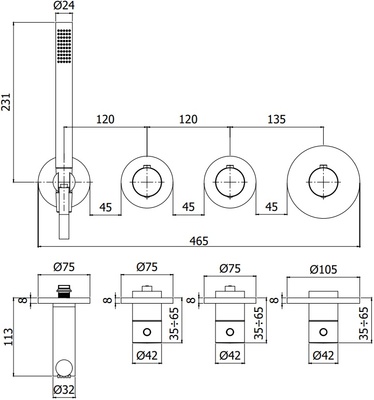 Paffoni Modular Box MDE000HGSP