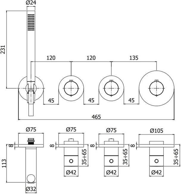Paffoni Modular Box MDE000HGSP