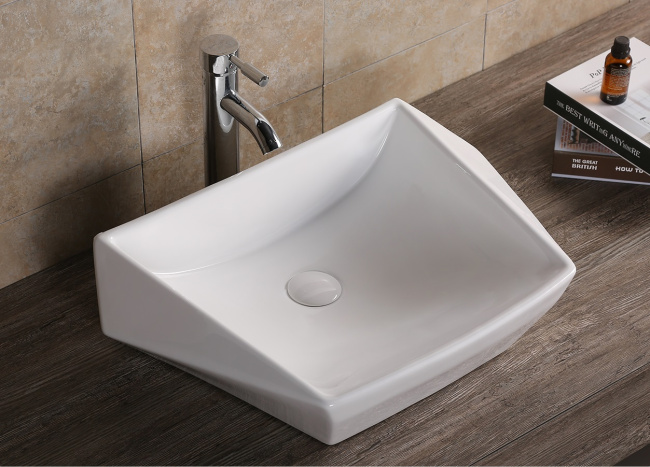 Ceruttispa CR7065 накладная, белая, асимметричная 600х410х155