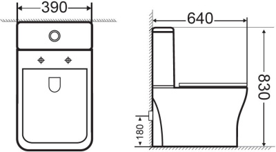 Aquanet Rimless Cube 2-C CL-12288