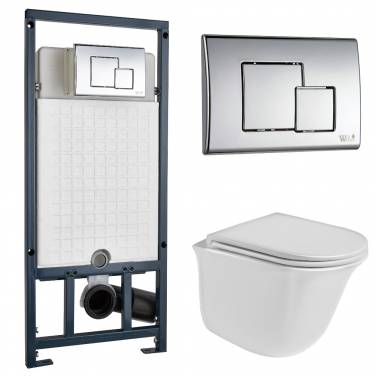 Комплект (инсталляция+унитаз+кнопка) WeltWasser MARBERG 507 + TELBACH 004 GL-WT + MAR 507 SE