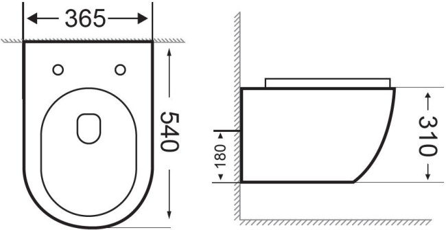 Aquanet Rimless Cetus-W BL-102N-WHT