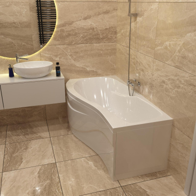 Timo VINO 150x90 L (в комплекте слив, фронтальная панель, каркас, торцевая панель)