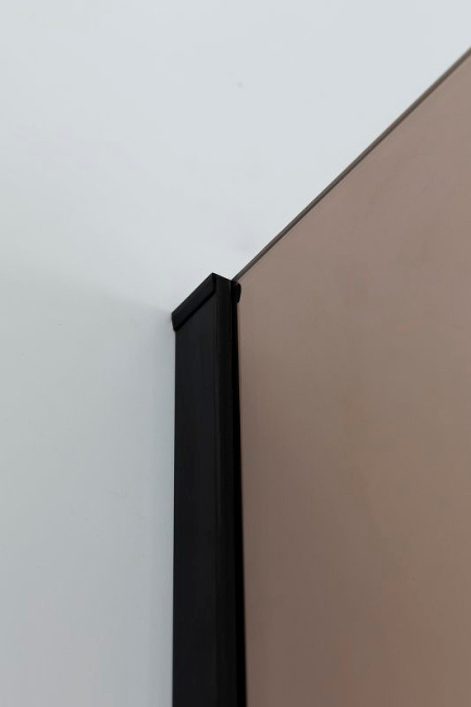 Cezares Slider 110x90 SLIDER-AH-1-90-100/110-BR-NERO профиль Черный матовый стекло бронзовое без поддона