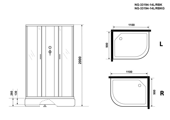 Niagara Classic NG-33194-14LBKG 110x90