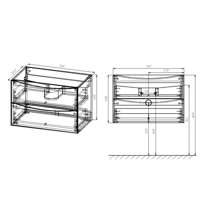 Vincea Mia 750 V.Oak VMC-2MA750VO