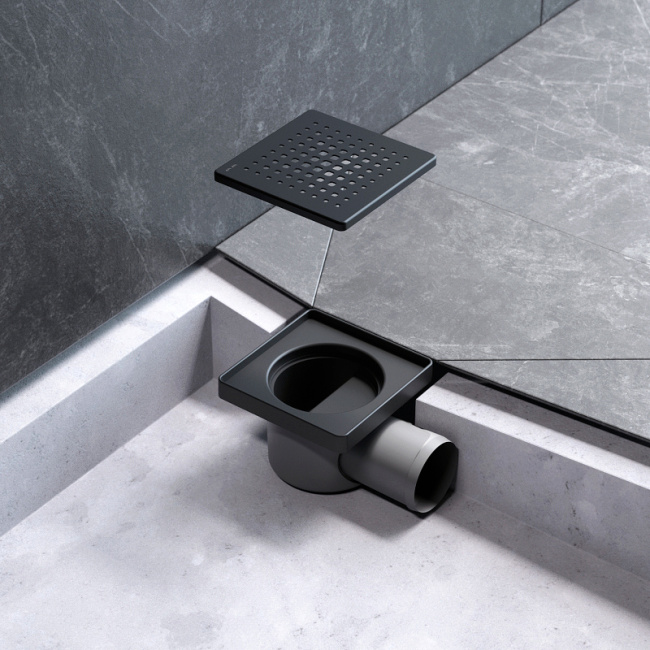 Am.Pm PrimeFlow 10 W02BD-P11-010-01BM с Черной матовой решеткой Cut Gradient