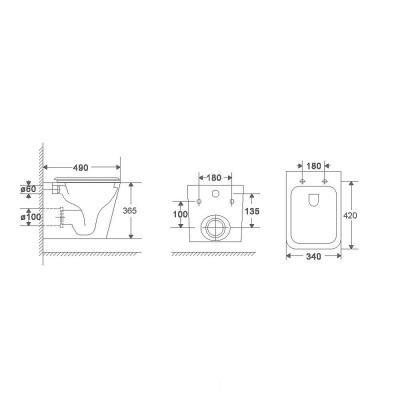 Комплект унитаза с инсталляцией и кнопкой Weltwasser BAMBERG 525 + GELBACH 043 MT-BL + BAMBERG BL