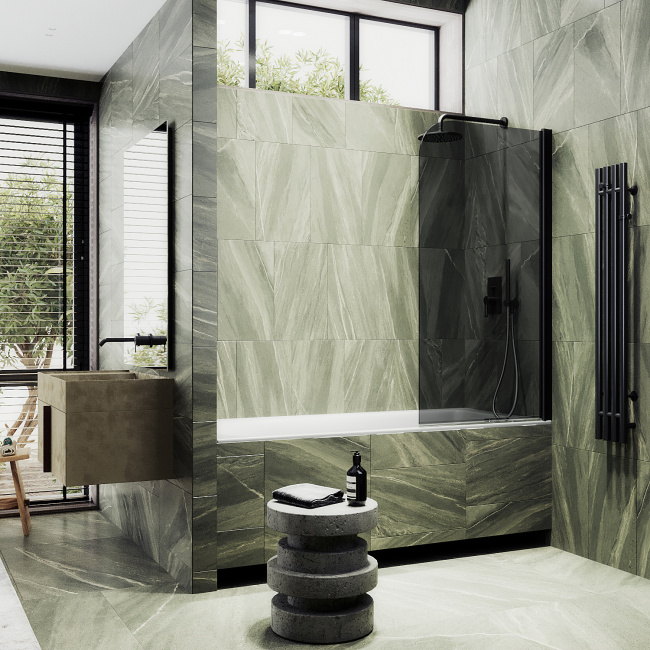MaybahGlass поворотная на монопетле, 6 мм, Стекло Графит, 60x140 (MGV-613-6)